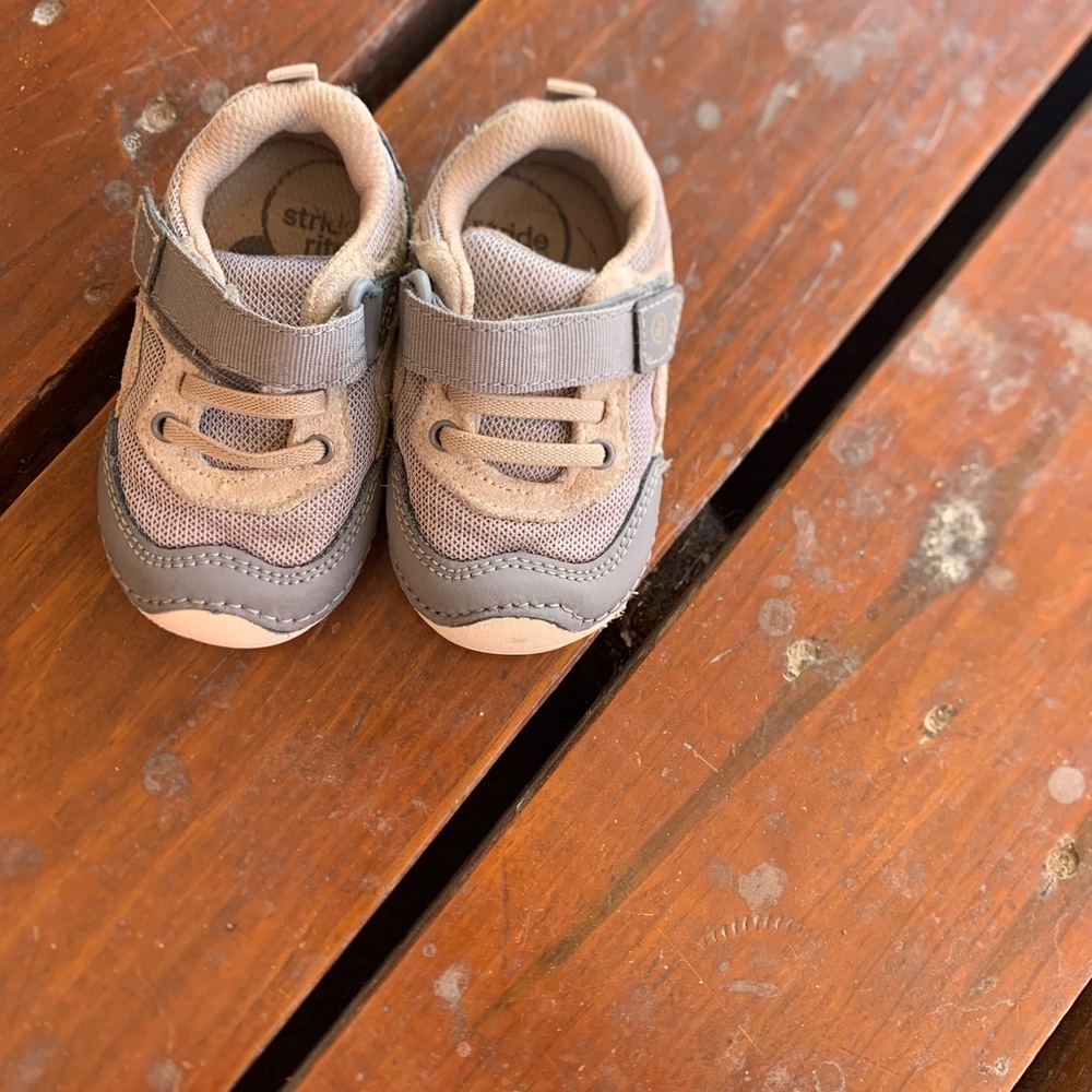 Stride Rite Tan and Gray Baby Walkers